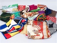 Large Lot of Ladies Square Scarves