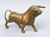 Solid Brass Bull Figurine