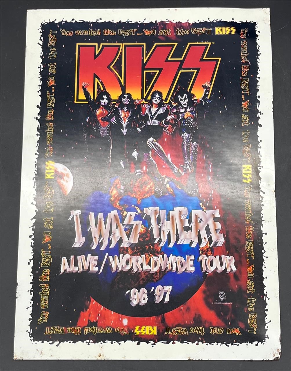 1997 KISS "I WAS THERE ALIVE" WORLD TOUR MTL SIGN