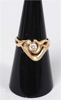 14k Gold & White Sapphire Ladies' Ring