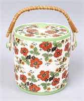 Vintage Biscuit Jar w/Woven Handle