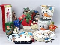 Group of Christmas Snowman Decorations