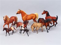 8 Plastic Toy & Model Horses