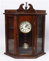Wooden Anker Mantle Clock w/Side Cabinets