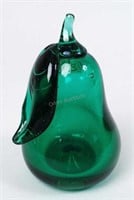 Chet Cole Green Art Glass Pear