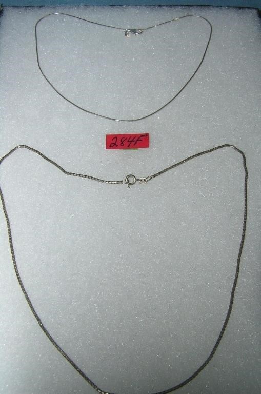 Pair of sterling silver necklaces