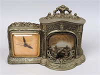 Vintage United Brass Fireplace Mantle Clock