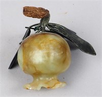 Chinese Export Carved Stone Fruit Sculpture