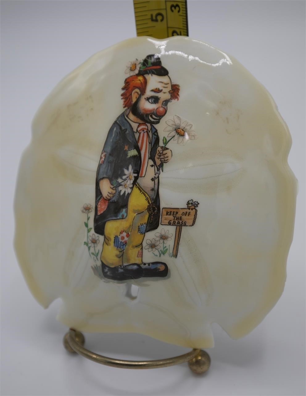 Wind-up Musical Painted Clown on Sand Dollar