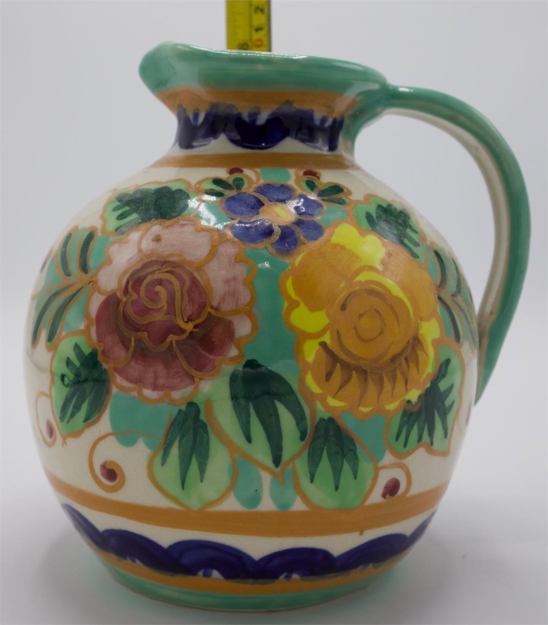 Bella Casa by Ganz Pottery Hand-Painted Pitcher