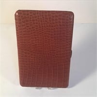 ENGLISH SILVER AND LEATHER CASE