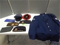 American Legion hats, military jacket; size 41R