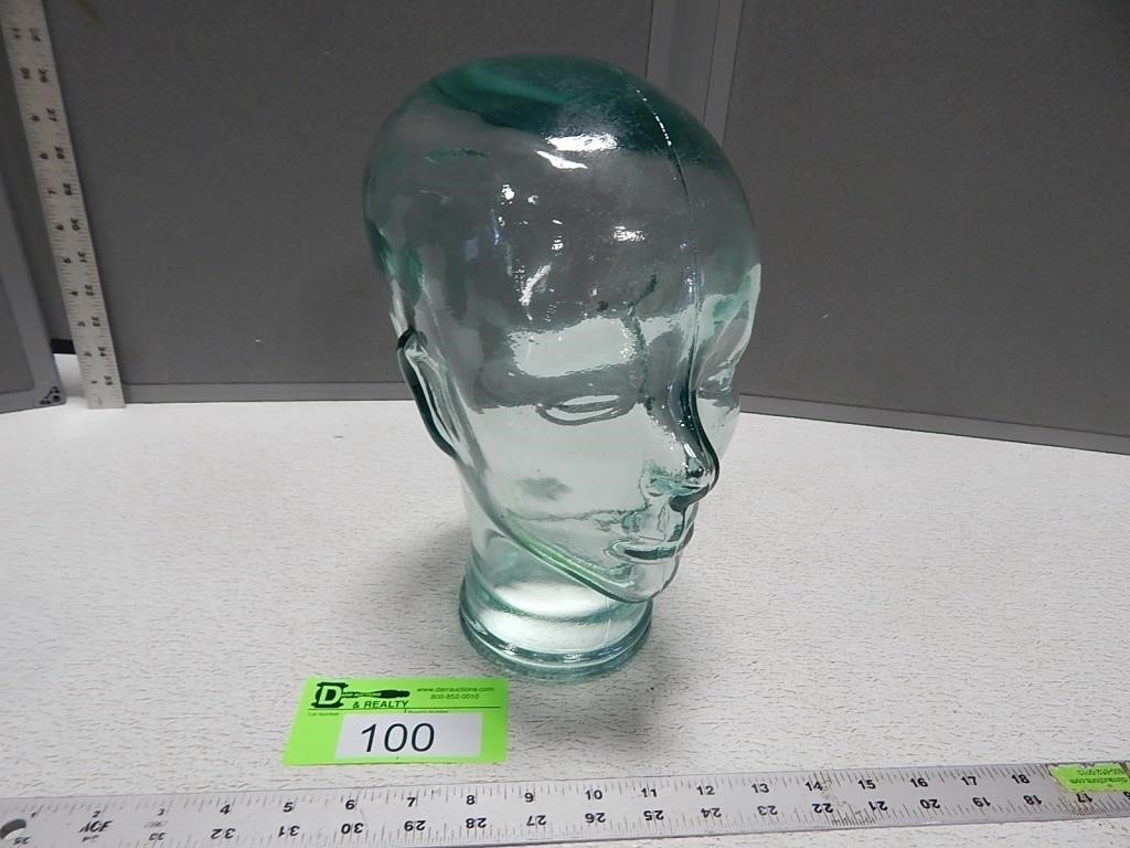Green glass head