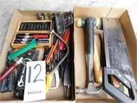 SAW, HAMMERS, WRENCHES 2 BOXES