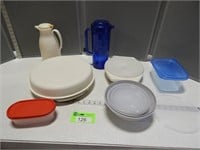 Tupperware, insulated carafe and other storage con