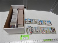 Box of baseball trading cards
