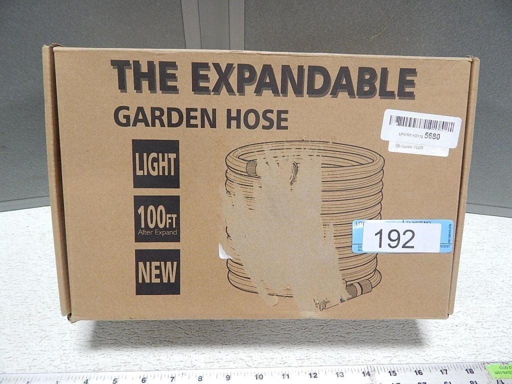 Expandable garden hose; 100'; appears never used