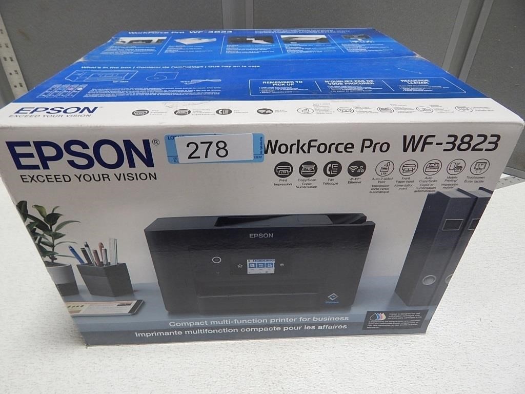 Epson compact multi-function printer; box appears