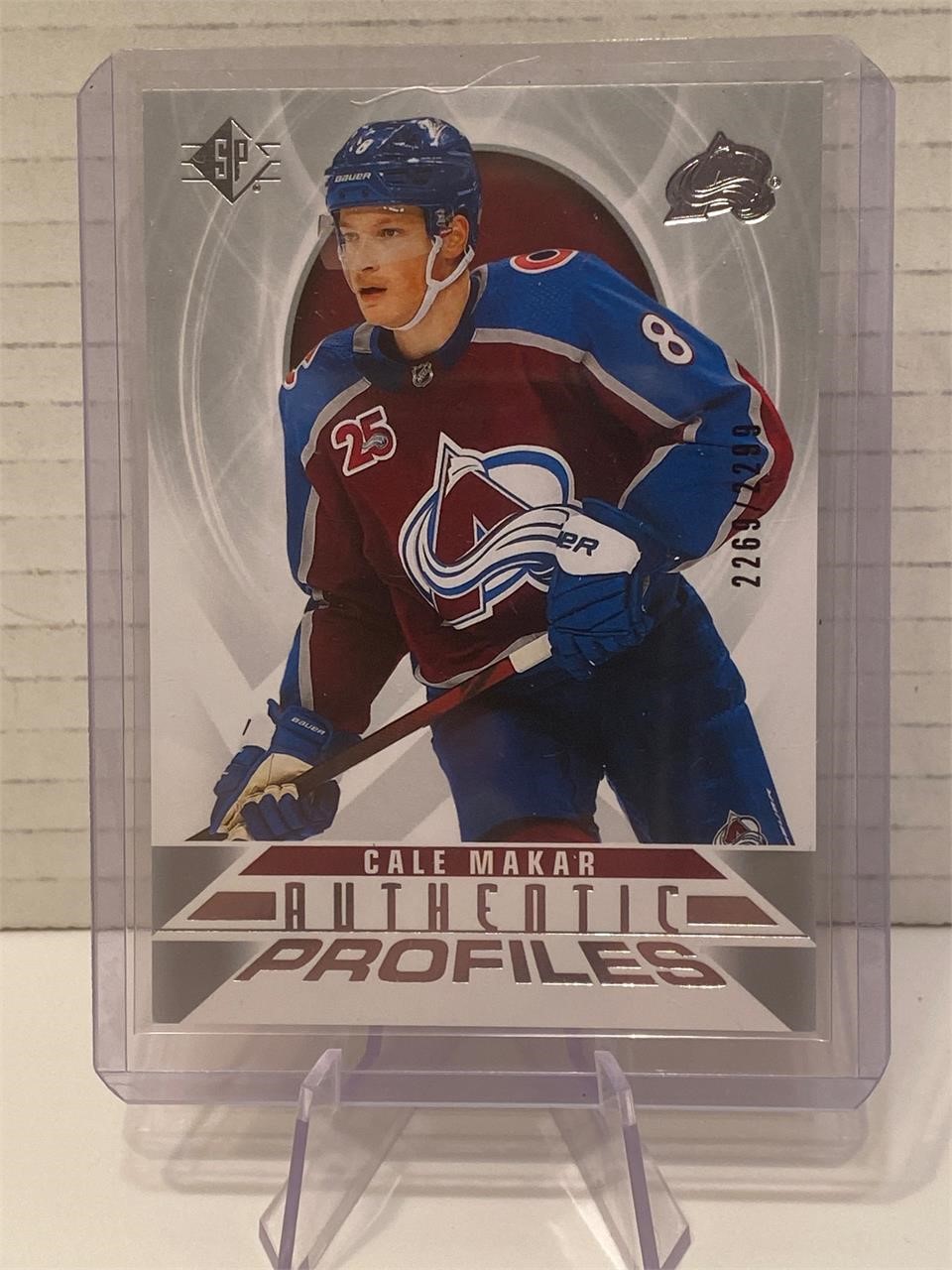 Cale Makar Authentic Profiles Numbered Card