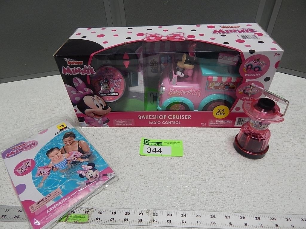 Minnie armband floats, remote control vehicle and