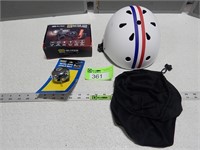 Bike helmet, bike horn, rechargeable light and mor