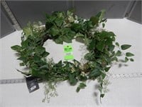 Faux greenery wreath