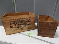 2 Antique wooden crates; both have Spring Valley,
