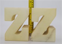Marble / Stone "Z" Bookends