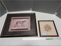 2 Framed and matted prints