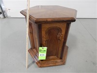 End table with lower storage; approx. 21" H