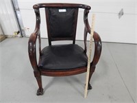 Antique leather arm chair