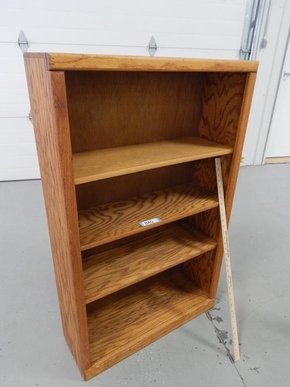 Wood book shelf; 30"x10"x49" high