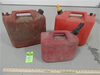 3 Plastic gas cans