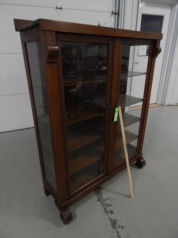 Antique curio cabinet approx. 44"x15"x60" high