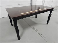 Wood table; top approx. 60"x36"