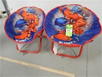 2 Child's Spiderman collapsable chairs