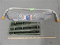 Ladder brace; toilet cleaning tool; grate