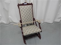 Antique reclining rocking chair