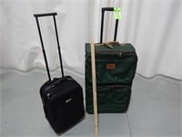 2 Soft side suitcases with casters (2 casters each