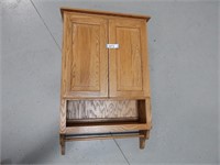 Bathroom cabinet with towel bar; approx. 42"x 26"