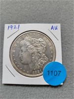 1921 Morgan dollar.  Buyer must confirm all curren