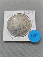 1921s Morgan dollar.  Buyer must confirm all curre