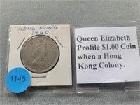 Hong Kon $1.00 Queen Elizabeth coin.  Buyer must c