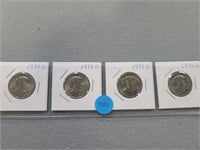4 Susan B Anthony dollars; all 1979d.  Buyer must