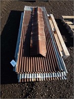 Used corrugated steel panels; approx. 26"x86"; b