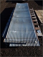 Used corrugated steel panels; approx. 26"x96"; b