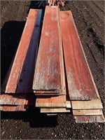 Pallet of barn boards; most are approx. 8' long; a