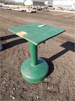 Small work stand on a heavy metal base