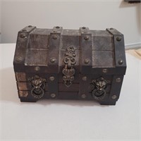 Cool Treasure Chest Box Demon Heads Wood