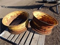 2 Tire rims for a fire pit, each has corrosion